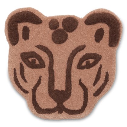 Tufted Leopard Head Rug Image