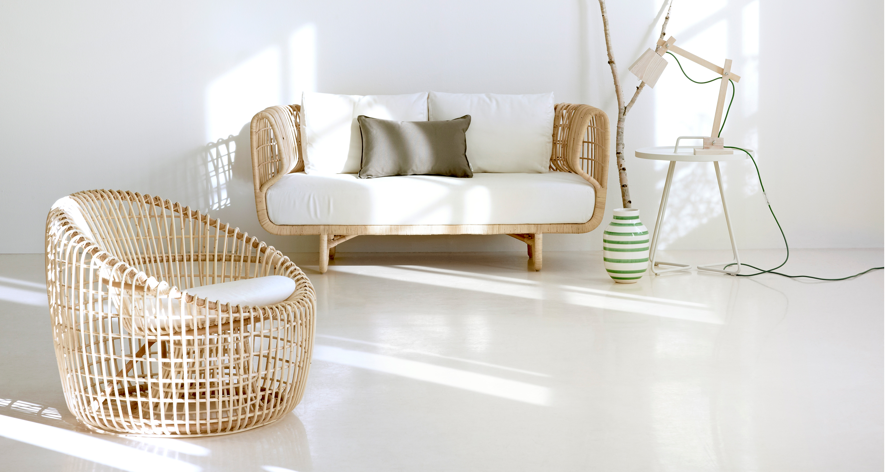 cane nest chair