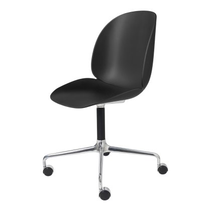 Beetle Meeting Chair - Unupholstered Four Star Base with Castors Image