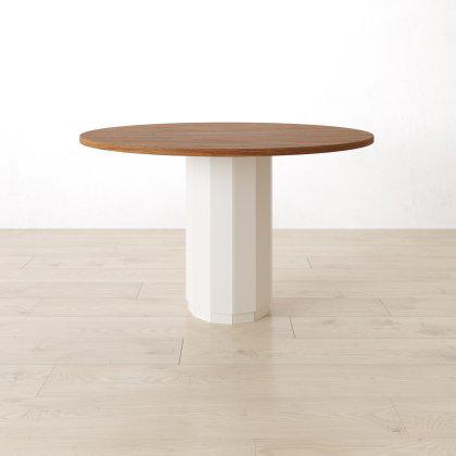 Column Round Table : Solid Wood Image