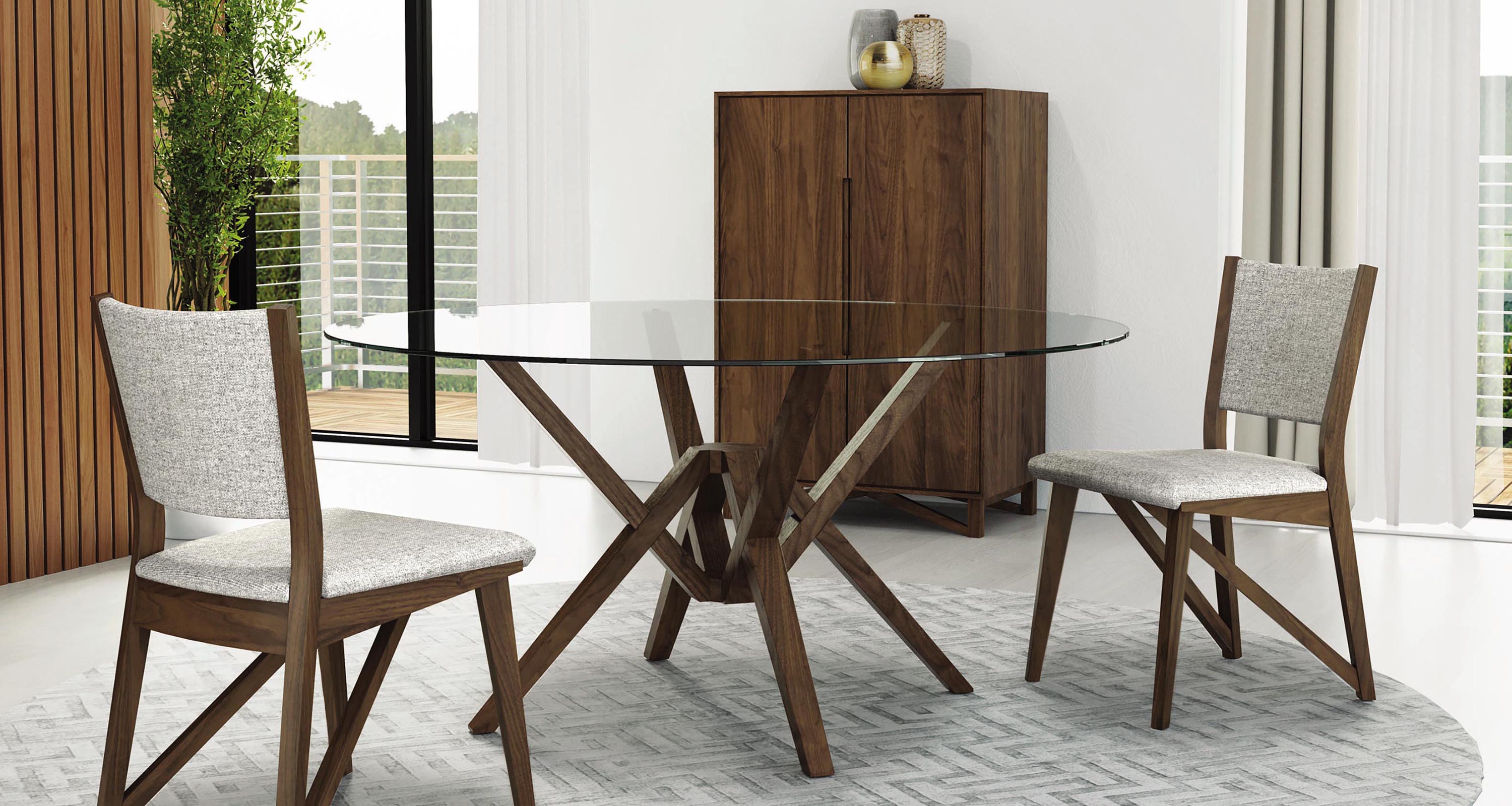 Exeter Round Glass Top Table Copeland Furniture Rypen