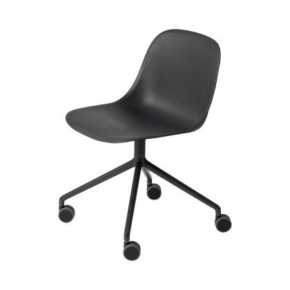 Fiber Side Chair Swivel Base W. Castors Image