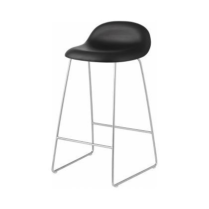 Gubi 3D Counter Stool - Sledge Base Front Upholstered Image