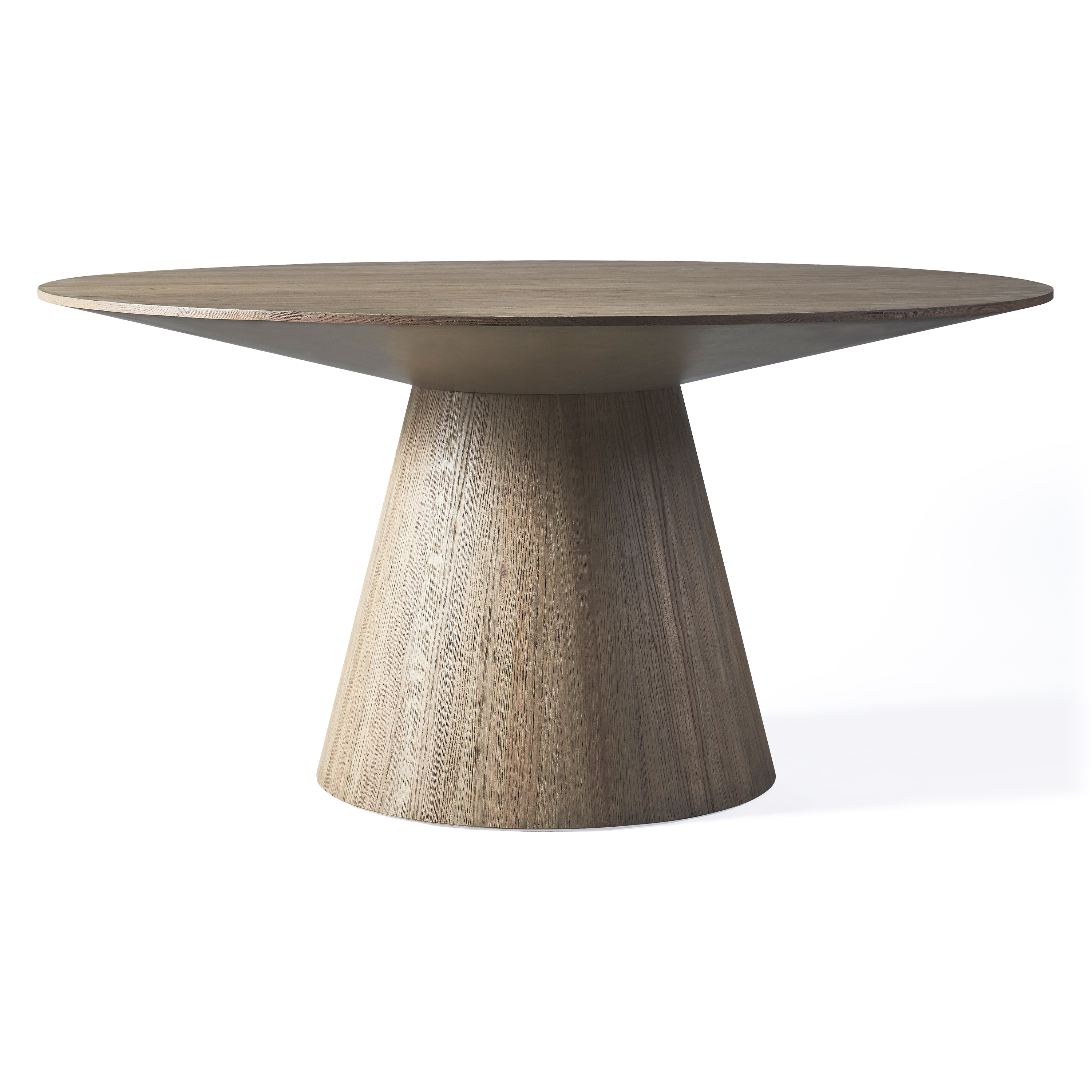 sculptural round dining table