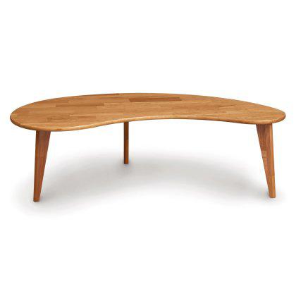 Essentials Solid Wood Kidney Shaped Coffee Table Image