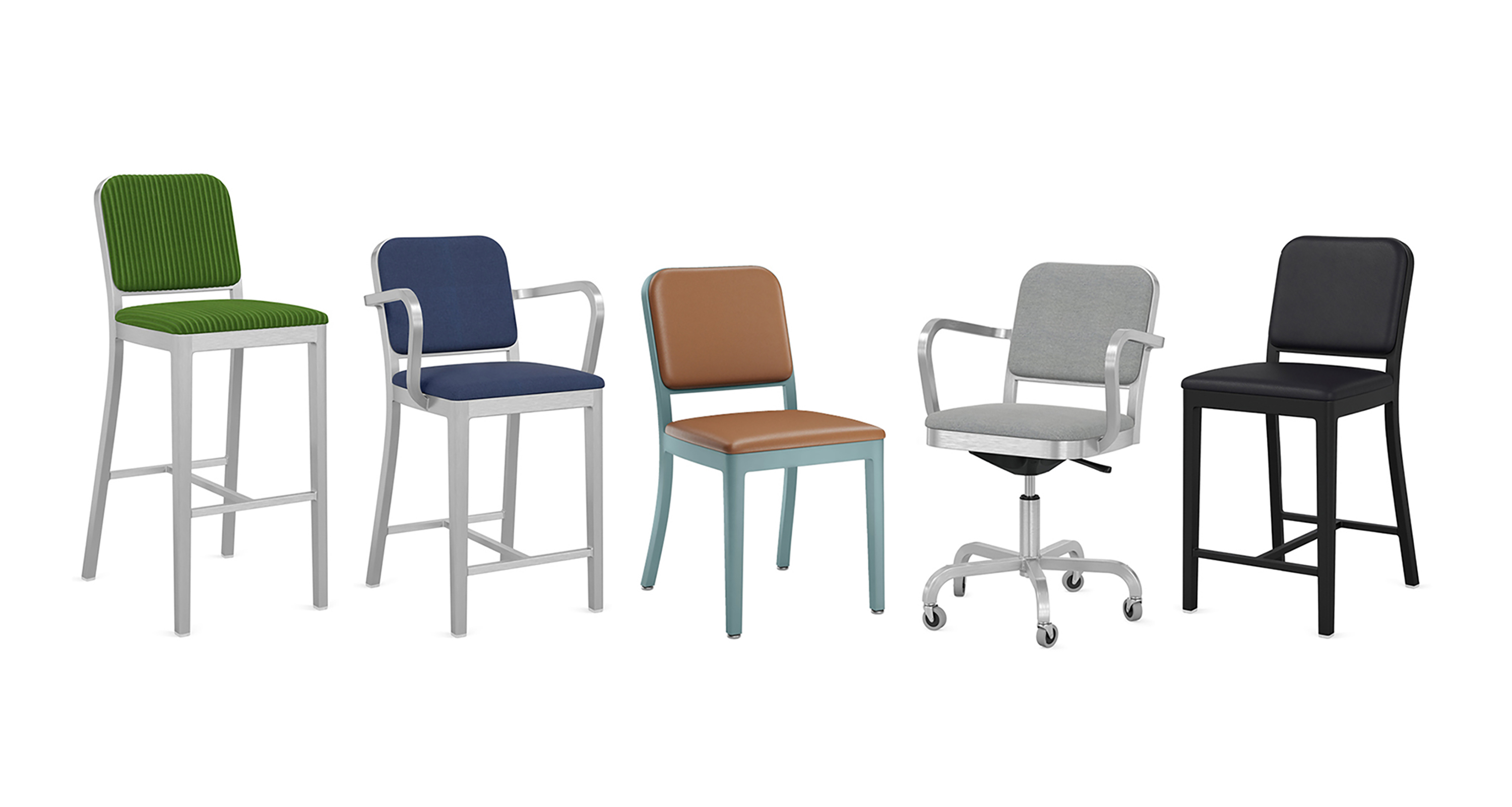 Navy Officer Counter Stool w. Arms | Emeco | Rypen