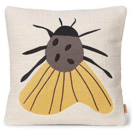 Forest Embroidered Moth Cushion Image