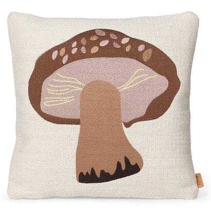 Forest Embroidered Porcini Cushion Image