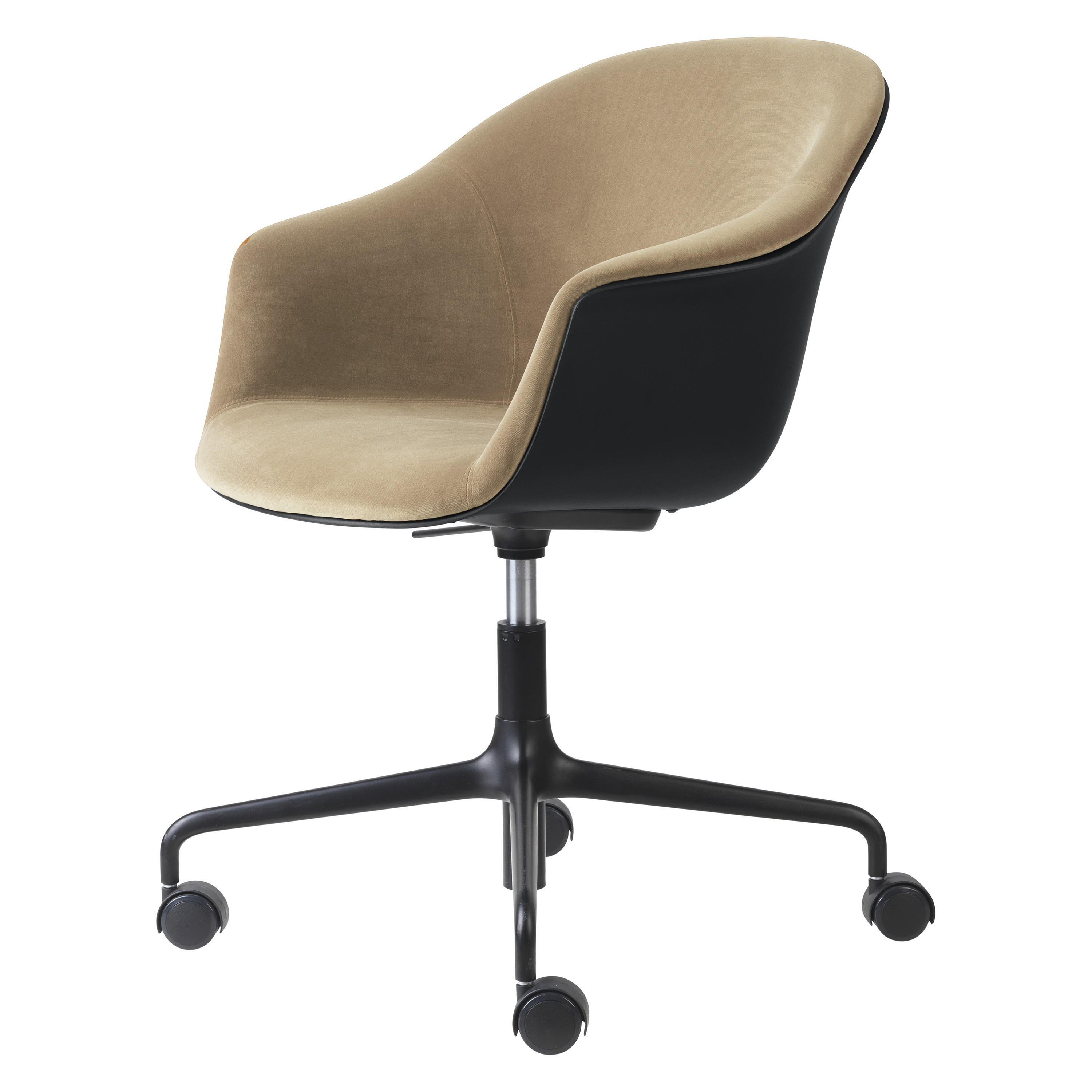 Bat Meeting Chair - Front Upholstered, Height Adjustable 4-Star Base w ...