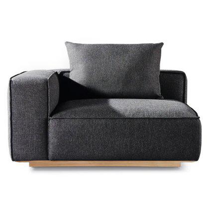 Santorini Teak Outdoor Short Return Sofa Module Image