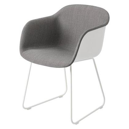 Fiber Armchair Sled Base - Front Upholstery Image