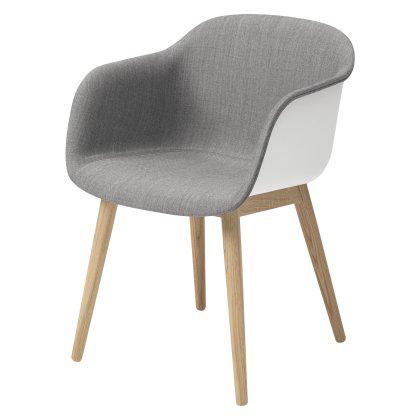 Fiber Armchair Wood Base - Front Upholstery Image