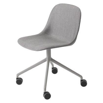 Fiber Side Chair Swivel Base w. Castors - Full Upholstery Image