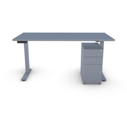 Foundation WFH Sit-Stand Desk and File Cart Set Image