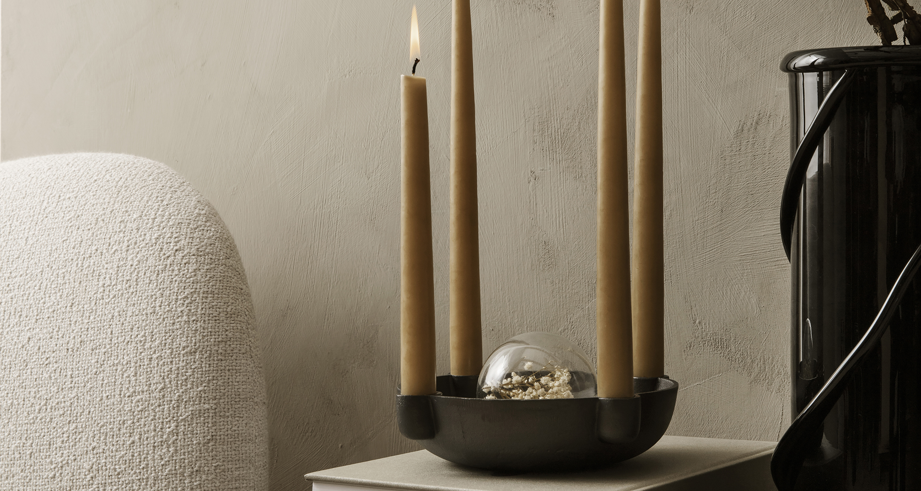 Bowl Candle Holder Ferm Living Rypen