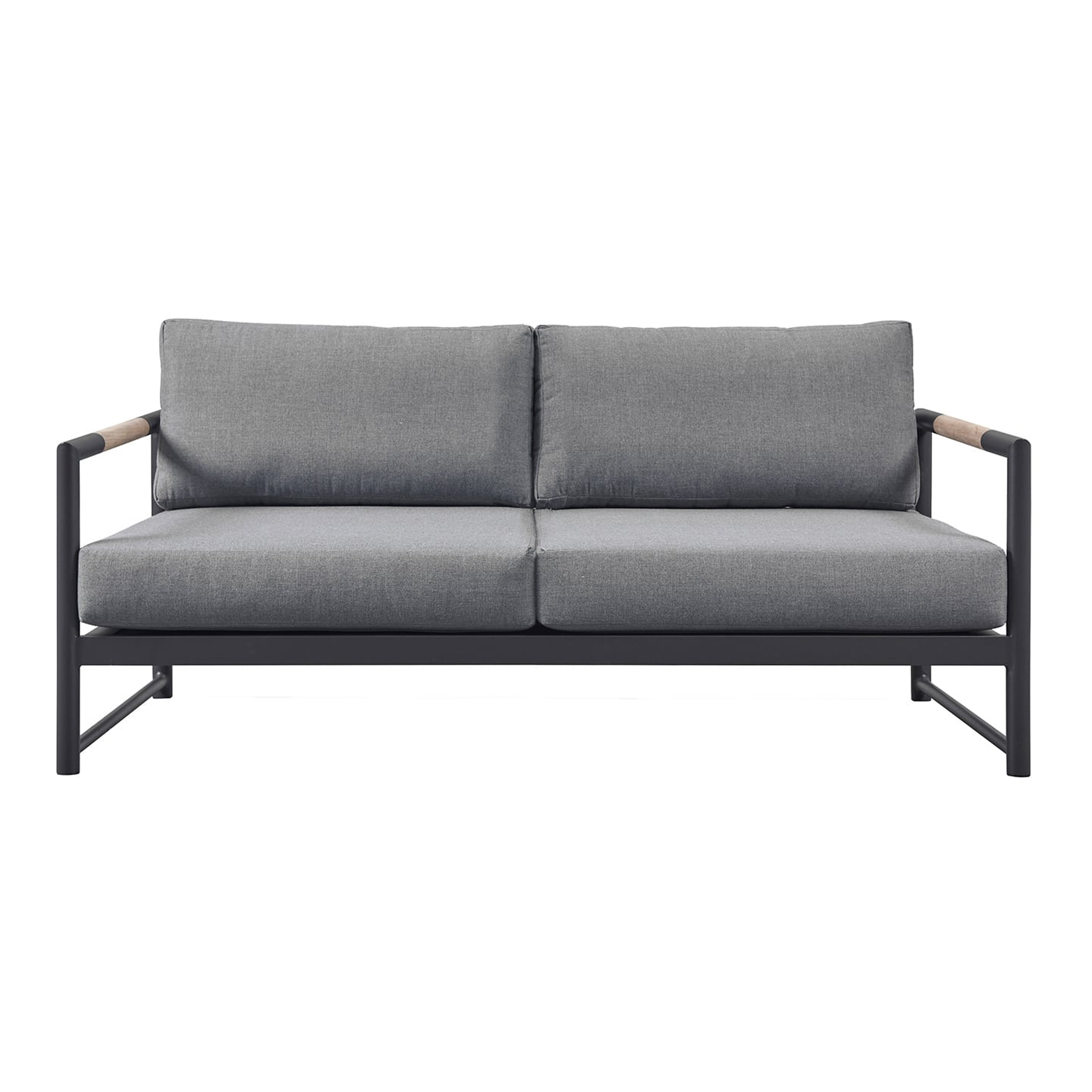 black 2 seater garden sofa